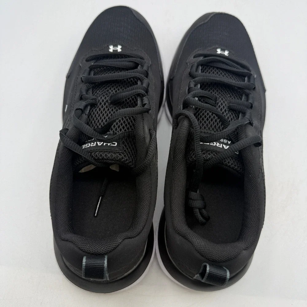 Under Armour Charged Assert 9 Shoes Mens Size 10 Black White Running 3024857-001